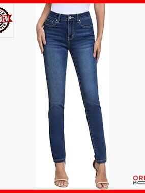Tall Women's Skinny Jeans 32-36 Inseam Stretch Denim Mid-Rise